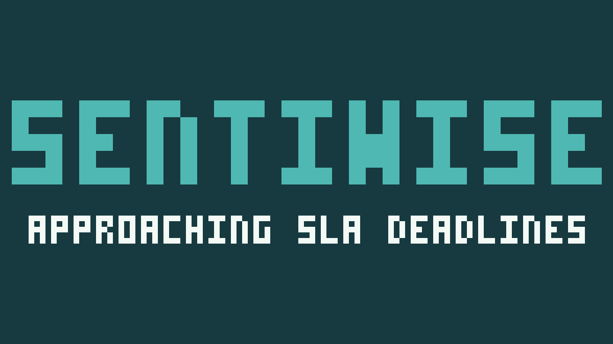 SentiWise placeholder card with the heading Approaching SLA deadlines